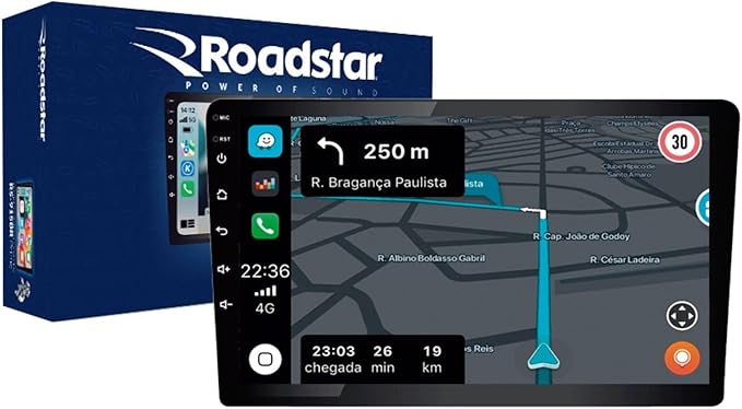 Central Multimídia Roadstar RS-915BR Prime Android Carplay 9 Polegadas