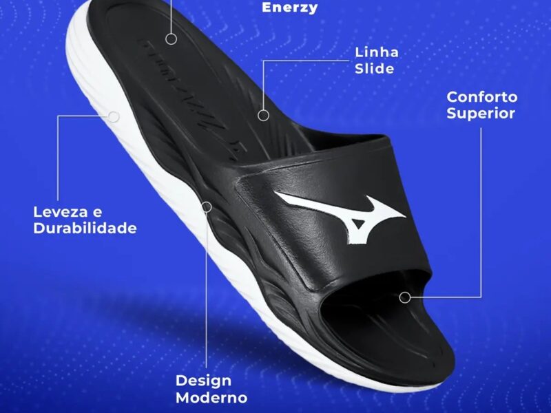 Chinelo Masculino Mizuno Slide Enerzy Anatômico Confortável –