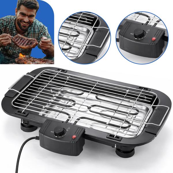 Churrasqueira Elétrica Portátil Apartamento Sem Fumaça Grill 2000w Grande Linha Premium – BAK – Churrasqueira e Acessórios –