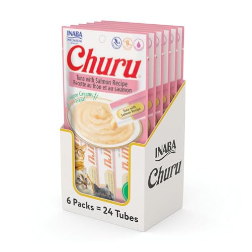Churu Display Para Gato Sabor Atum Com Salmão 24 Tubos de 14g