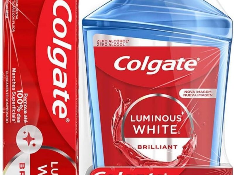 Colgate Enxaguante Bucal para Clareamento Luminous White 500ml Promo 1 Creme Dental