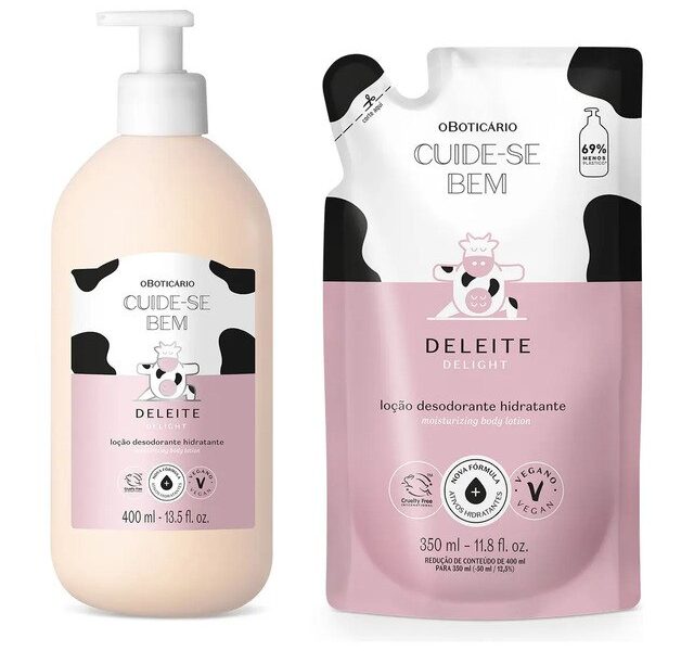 Combo Cuide-se Bem Deleite: Loção Corporal 400ml + Refil 350ml –
