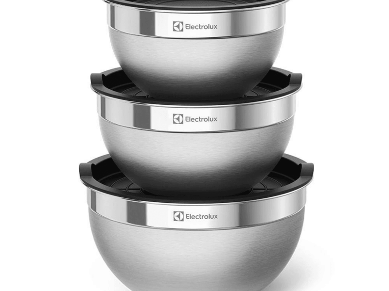 Conjunto Bowls de Inox Electrolux com Tampa Plástica 3 Peças