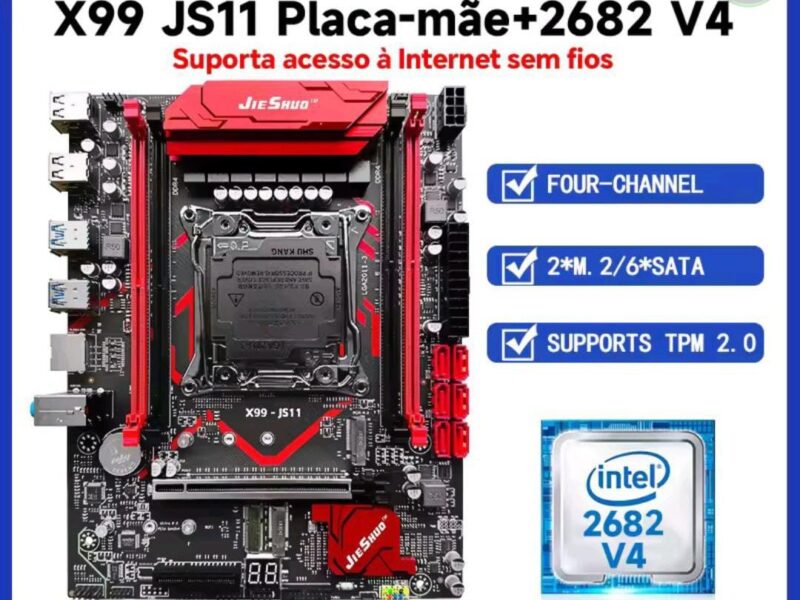 Conjunto de Placa Mãe JIESHUO X99-JS11 para Jogos com Processador Xeon E5-2682 V4 Compatível com RAM DDR4 2133MHz Dual-Channel e WiFi – AliExpress 7