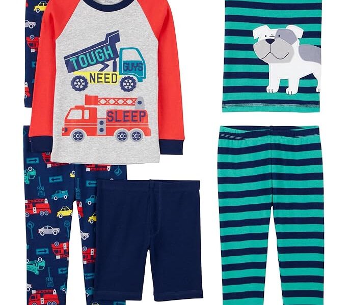 Conjunto de pijama Conjunto de pijama de algodão confortável, Simple Joys by Carter’s, Meninos