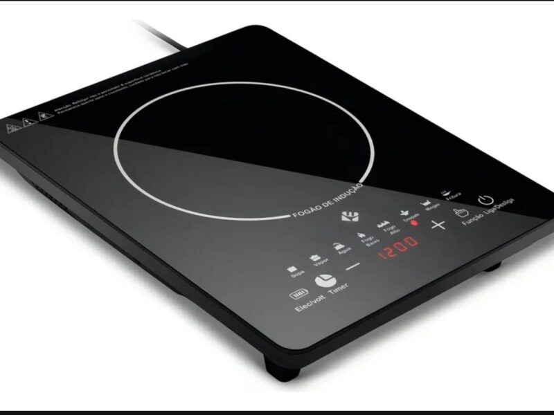 Cooktop De Indução 1 Boca Preto Com Trava De Segurança Painel Touch Screen –