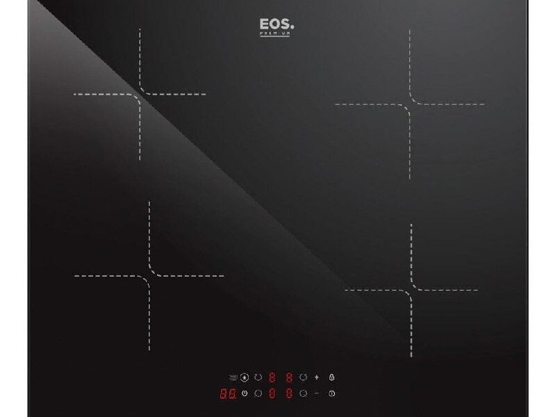 Cooktop de Indução 4 Bocas Eos com Painel Touch Preto 7200w Eci04ep3 220v