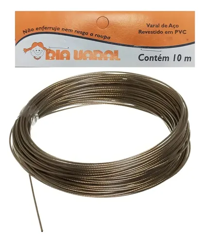 Corda Varal De Aço Revestido Em Pvc 10m Resistente Full –