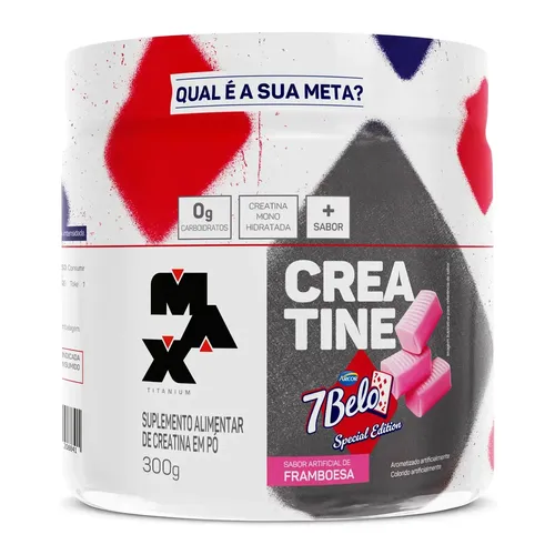 Creatina 7 Belo 300g Creatina Monohidratada Sabor Framboesa Força Energia Alta Performance Treino –