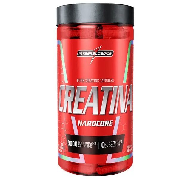 Creatina Hardcore 100% Pura 120 Capsulas Energia e Força – Integralmedica –