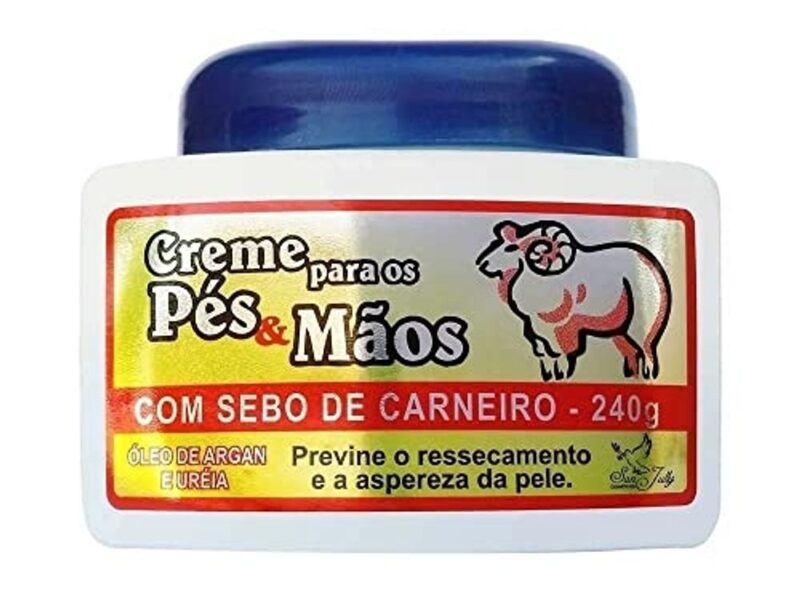 Creme para os Pés & Mãos com Sebo de Carneiro San Jully 240g
