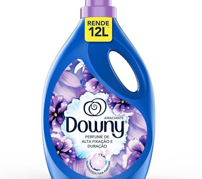 Downy Amaciante Concentrado Lirios Do Campo 3L, Rende 12L, Perfume com Notas de Lavanda e Algodão