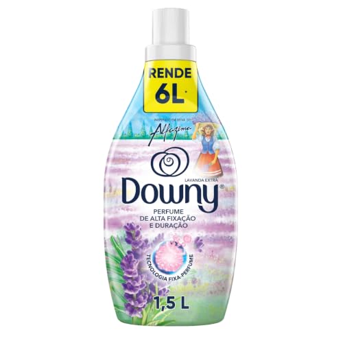 Downy Amaciante Concentrado Seiva de Alfazema 1.5L, Rende 6L, Perfume com Lavanda