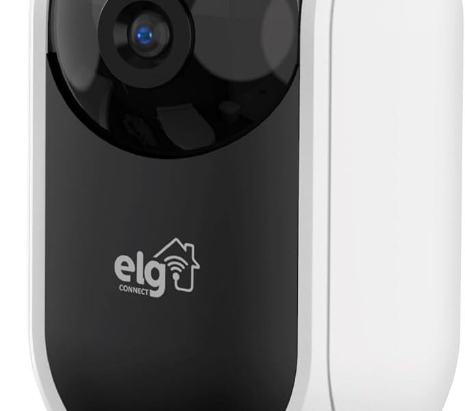 ELG, SHCR600, Câmera Robô 360° Full HD 1080P Inteligente, Conexão WI-FI 2.4GHz, Compatível com Alexa, Áudio Bidirecional, Zoom Digital 6x, Branco
