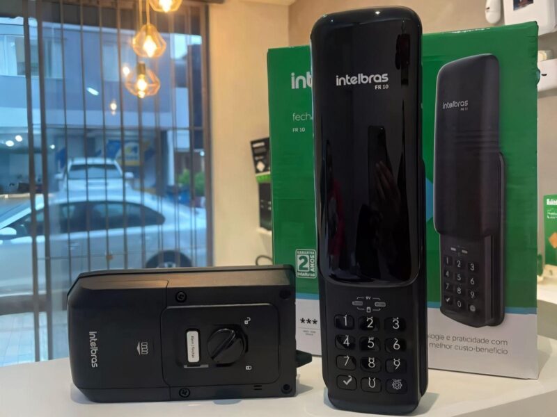 Fechadura Digital de Sobrepor com Senha FR 10 Preto Intelbras –
