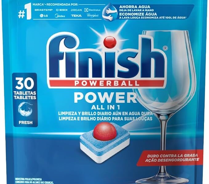 Finish Powerball Detergente para Lava Louças em Tabletes 30 unidades