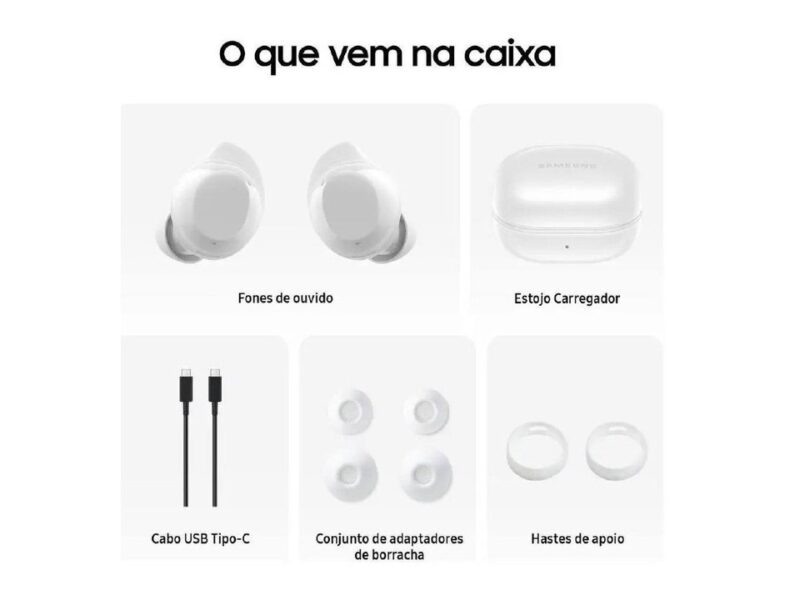 Fones De Ouvido Galaxy Cancelamento De Ruído Buds Samsung