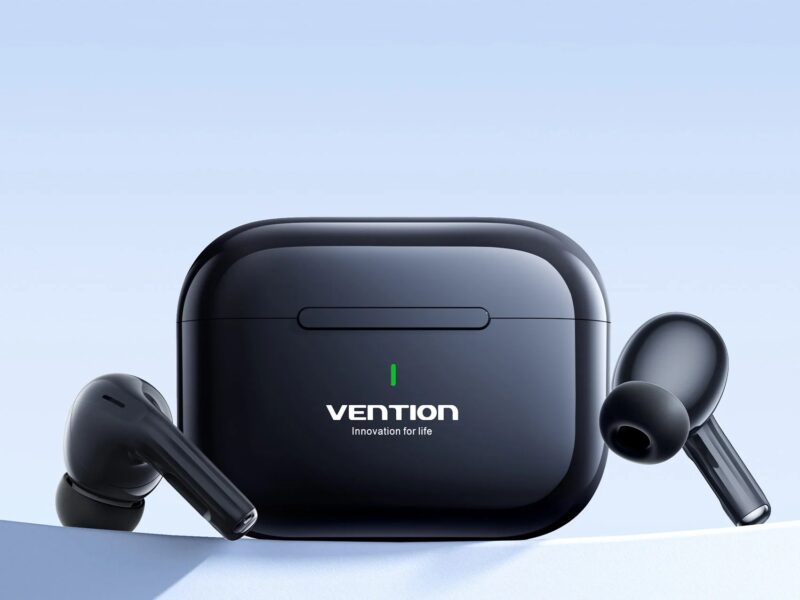 Fones de Ouvido Vention ECHO LITE E11pro TWS Bluetooth 5.4/6.0 ANC com Cancelamento de Ruído HIFI, Fones de Ouvido Sem Fio Estéreo com Microfone e Conexão via APP