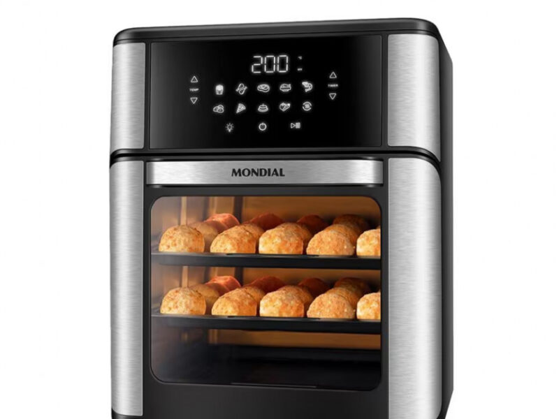 Fritadeira Elétrica Sem Óleo Air Fryer Oven 2 em 1 Mondial AFON-12L-BI 12L Digital