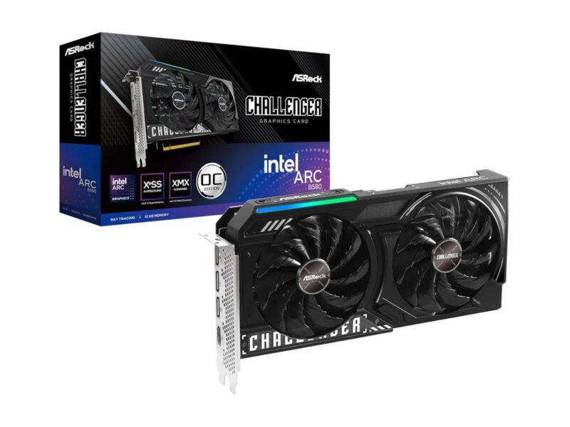 GPU ASROCK INTEL ARC B580 CHALLENGER 12G OC 192 BITS (B580 CL 12GO) 90-GA5LZZ-00UANF