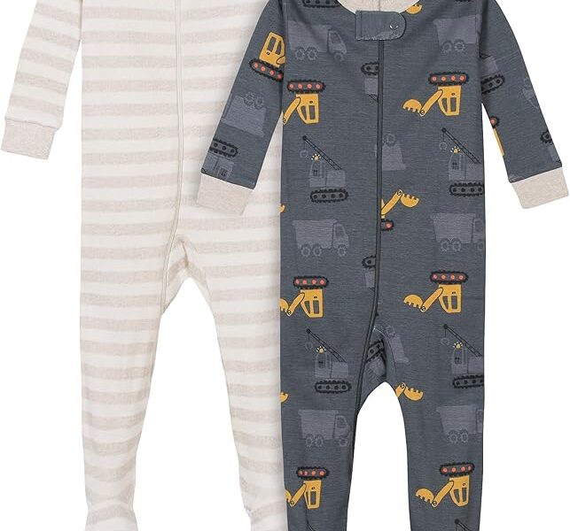 Gerber Pacote com 2 pijamas com pés para bebês meninos