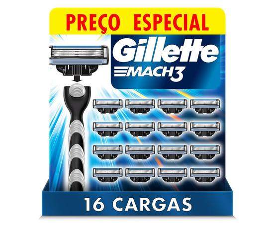 Gillette Mach3 – Refil Para Barbear, 16 Unidades