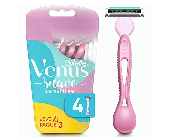 Gillette Venus Aparelho de Depilação Descartável Suave Sensitive, 4 Unidades