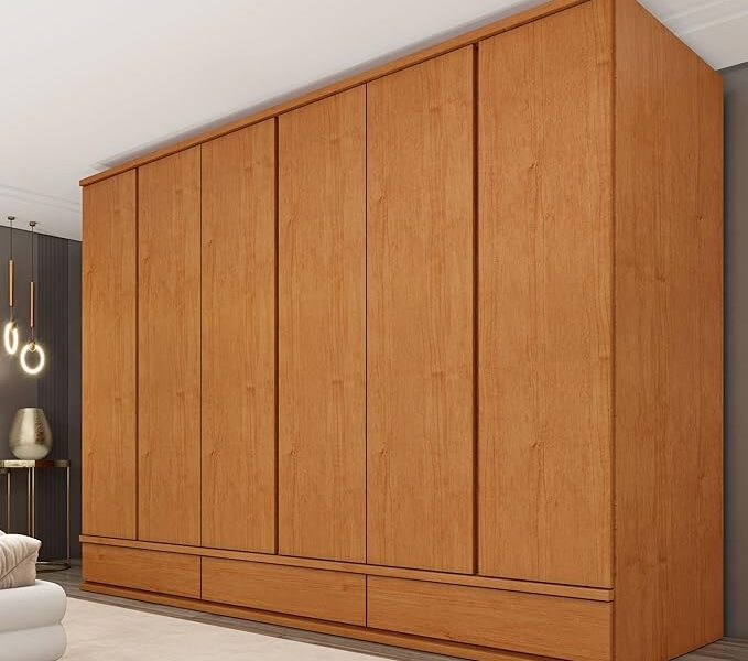 Guarda Roupa Casal 100% MDF 6 Portas 9 Gavetas 270cm Tóquio Espresso Móveis Cinamomo