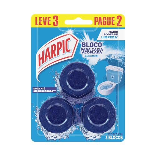Harpic Bloco Sanitário para Caixa Acoplada Marine 3 unidades