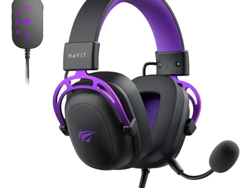 Headset Gamer Havit H2002c+u Usb P2 Drivers 53mm Cor Preto E Cor preto e roxo –