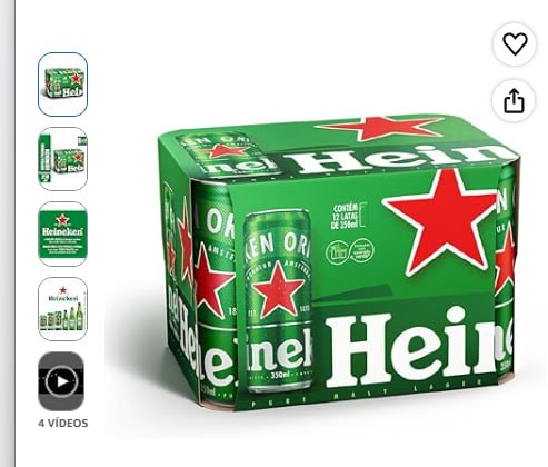 Heineken Cerveja Sleek Lata 350ml Pack 12 Unidades