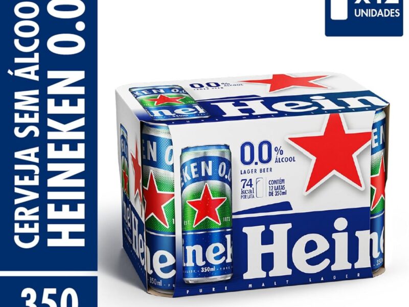 Heineken Cerveja Zero Lata 350ml Pack 12 Unidades