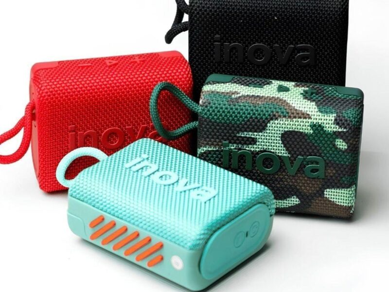 Inova Caixa De Som Mini Bluetooth Tws Grave Potent Com Radio