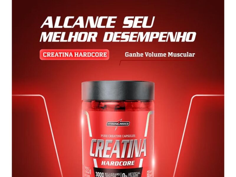 Integralmedica Creatina Hardcore 60 Cápsulas Pura Monohidratada