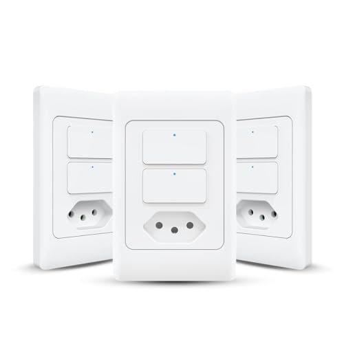 Interruptor com Tomada Inteligente Wi-Fi AGL KS825 – Controle por App, Voz,Timer e Proteção Contra Sobrecarga