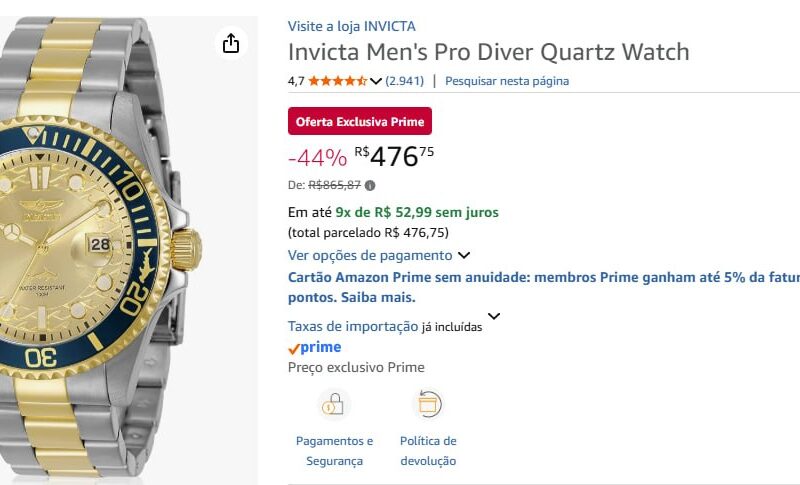 Invicta Men’s Pro Diver Quartz Watch