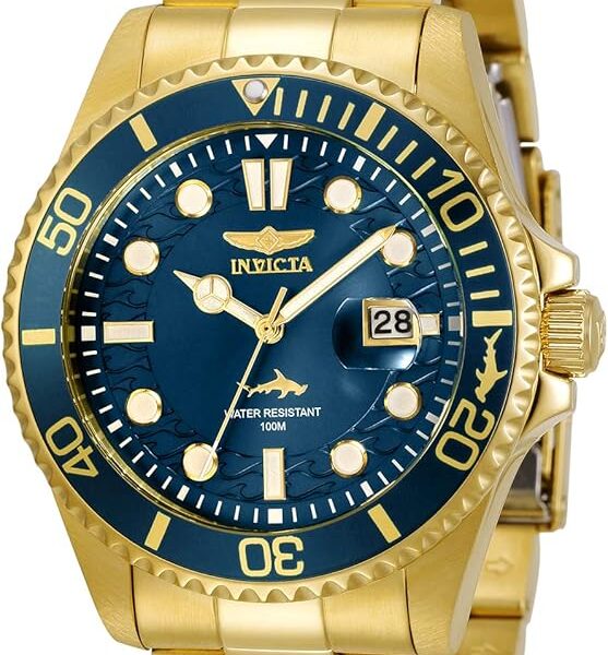 Invicta Relógio masculino Pro Diver, movimento a quartzo, dourado (30024)