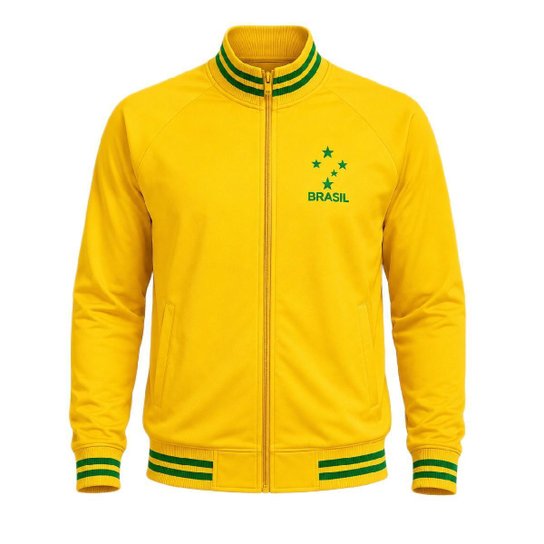 Jaqueta Brasil Olden Estrelas Amarela – Masculino – Amarelo | Netshoes