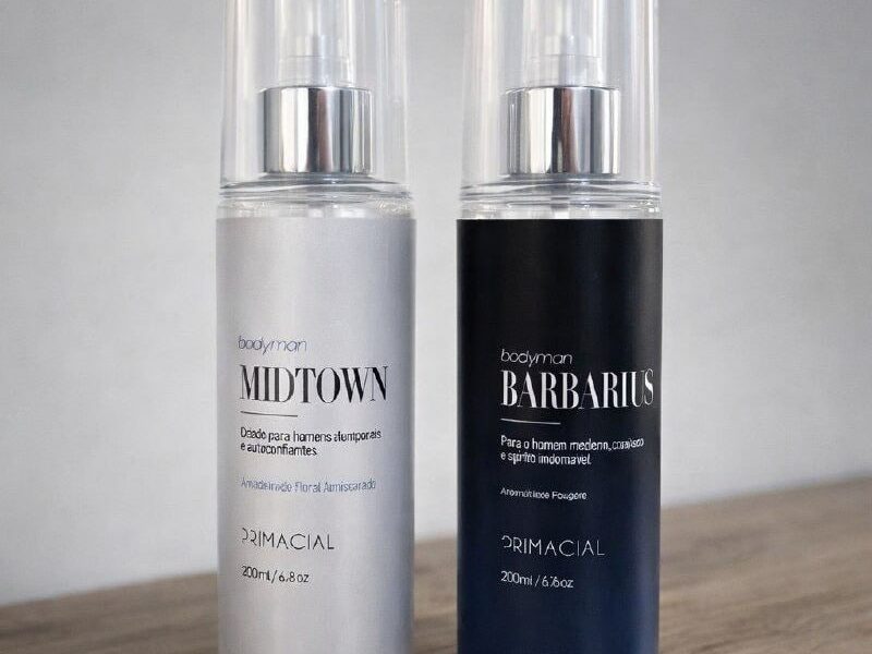KIT BODY SPLASH MASCULINO BARBARIUS E MIDTOWN 200ML – PRIMACIAL PERFUME FRESCO AMADEIRADO