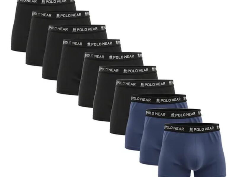 Kit 10 Cuecas Boxer Algodão Polo Wear Masculina Original –