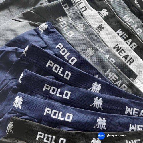 Kit 10 Cuecas Masculinas Boxer Microfibra Polo Wear Sortido –