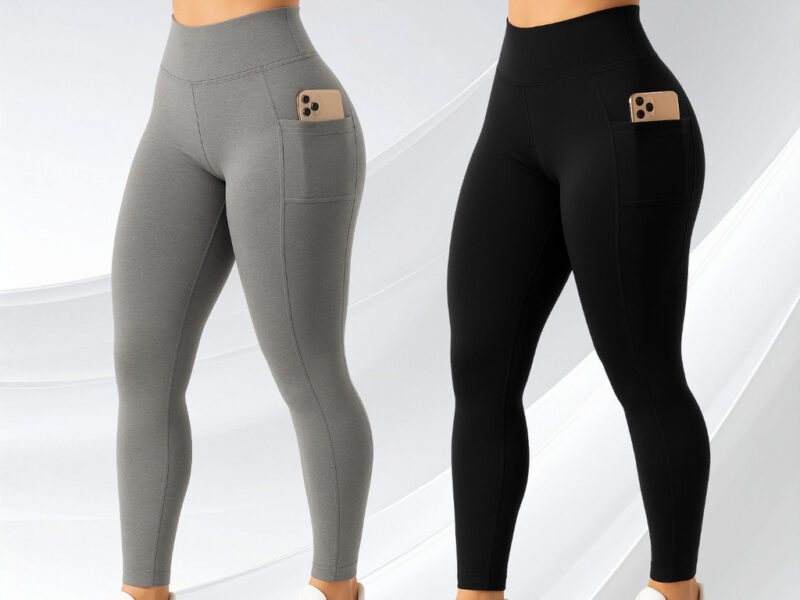 Kit 2 Calça Legging Feminino Bolso lateral Feminina Suplex Cós Largo Academia Fitness Crossfit Verão 2026