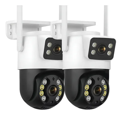 Kit 2 Camera Segurança A31 Icsee Prova D&quotagua Lente Dupla Cor Branco/preto Estary Shop