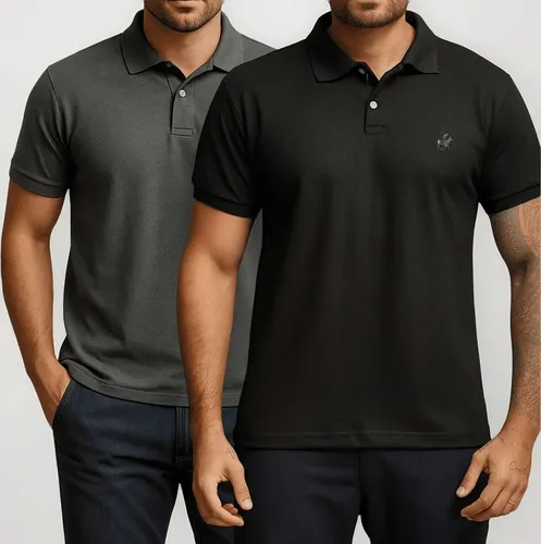 Kit 2 Camisa Polo Piquet Masculina Casual Premium –