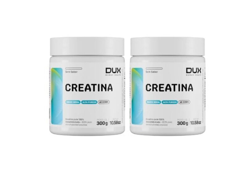 Kit 2 Creatina Monohidratada DUX Nutrition 100% Pura em Pó para Treino