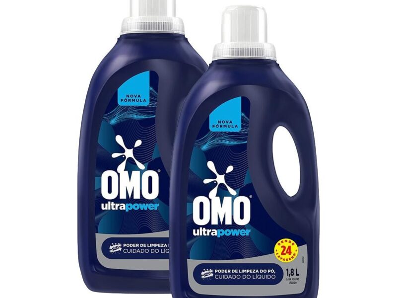 Kit 2 Lava-Roupas Líquido Omo Ultra Power 1,8l