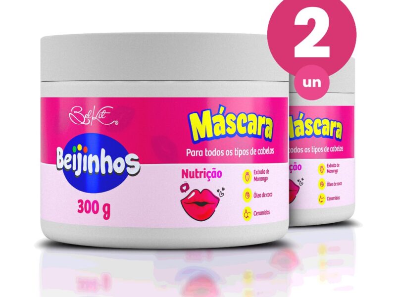Kit 2 Máscara Capilar Hidratante Beijinhos 300g Belkit