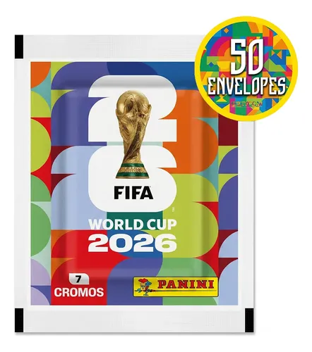 Kit 350 Figurinhas Do Álbum Copa Do Mundo 2026- 50 Envelopes –
