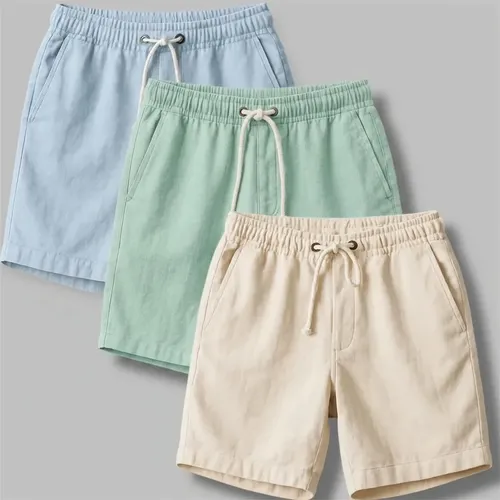 Kit 3 Shorts Masculino Bermuda Linho Verão Envio Imediato –