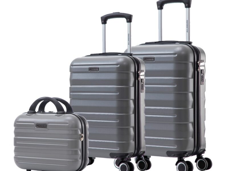 Kit 3 Unidades Mala Bordo Viagem Com Frasqueira Padrão ANAC Rígida ABS
